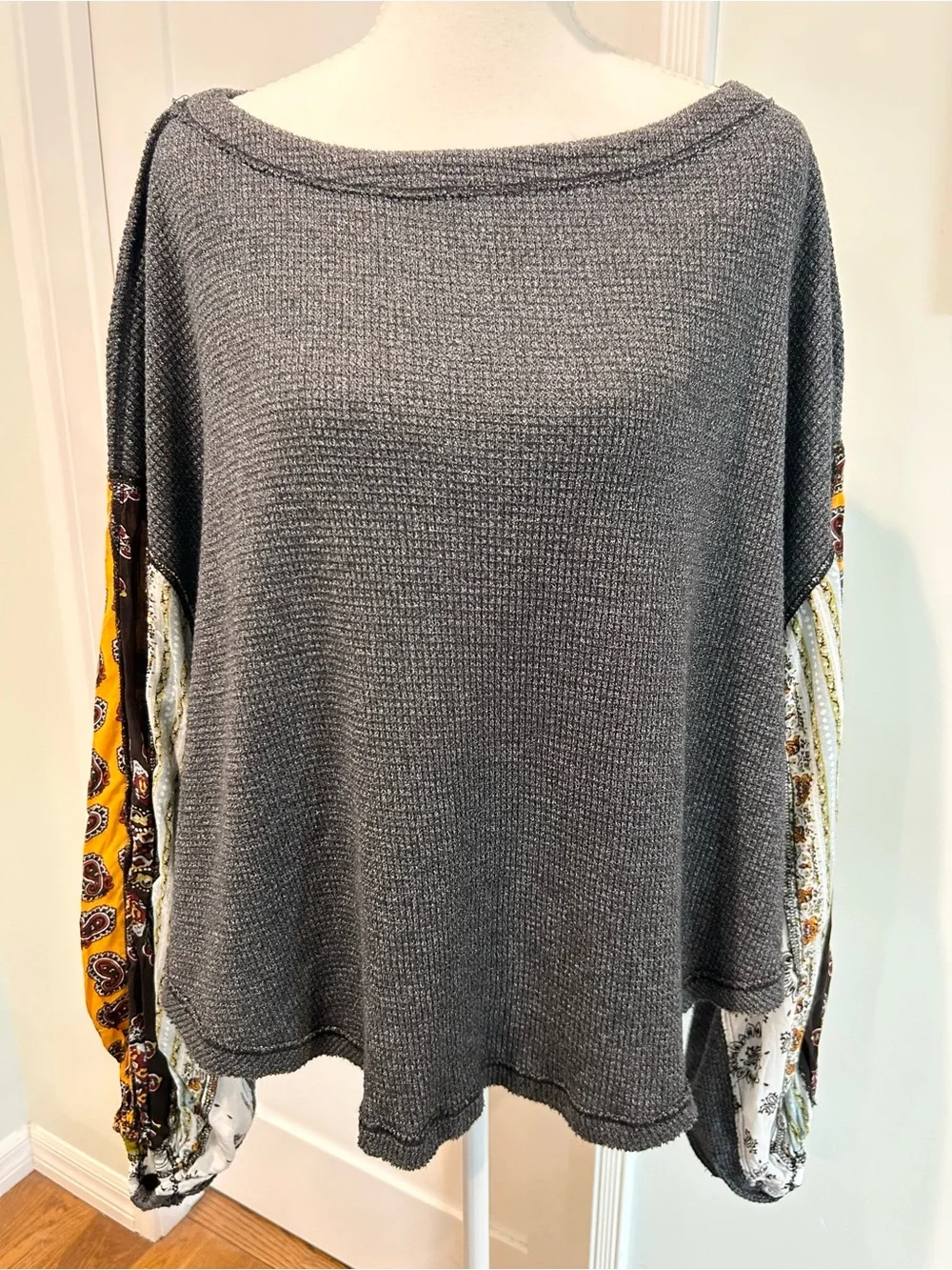 We The Free Blossom Oversized Thermal With Boho Sleeves